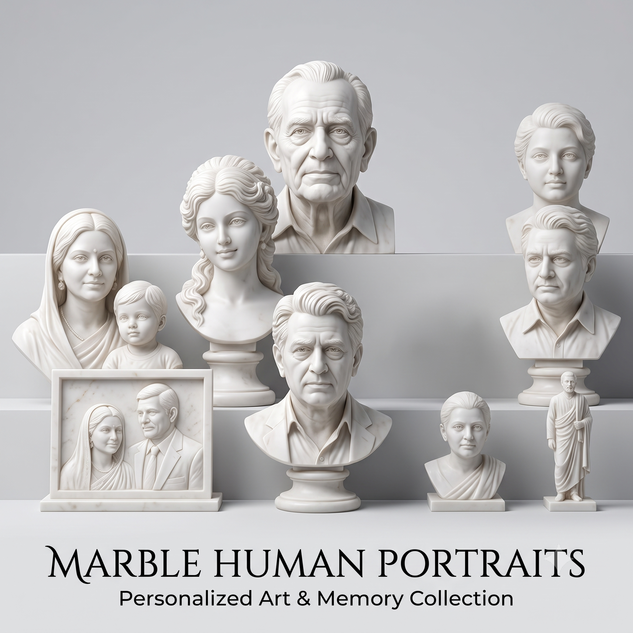 Marble Human Portraits