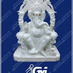 Lord Ganesha Marble Moorti